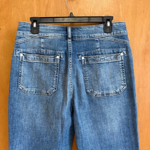 Pilcro The Wanderer Jeans Womens 29 Blue Utility Patch Pocket High Rise - Picture 6 of 9